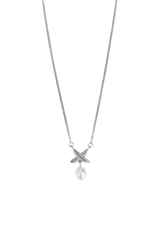 Feather Kisses Pearl Pendant