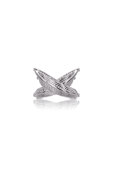 Feather Kiss Cross Ring