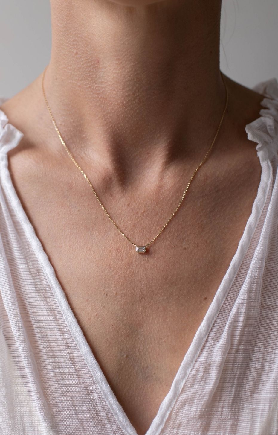 Essential Emerald Lab Diamond Necklace