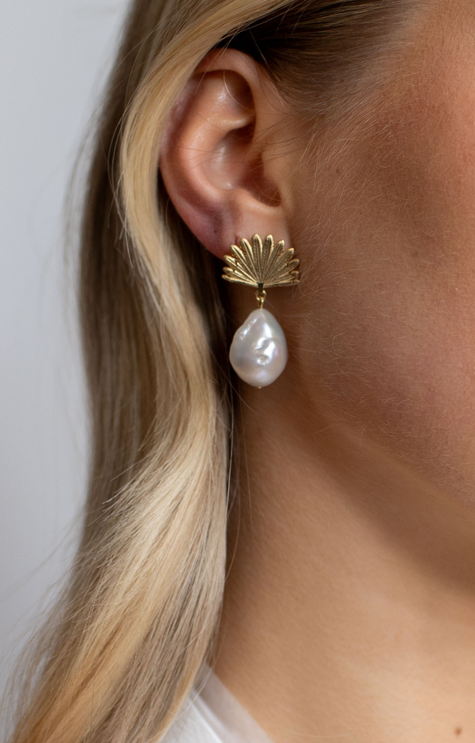 Pearl Piwakawaka Drop Earring