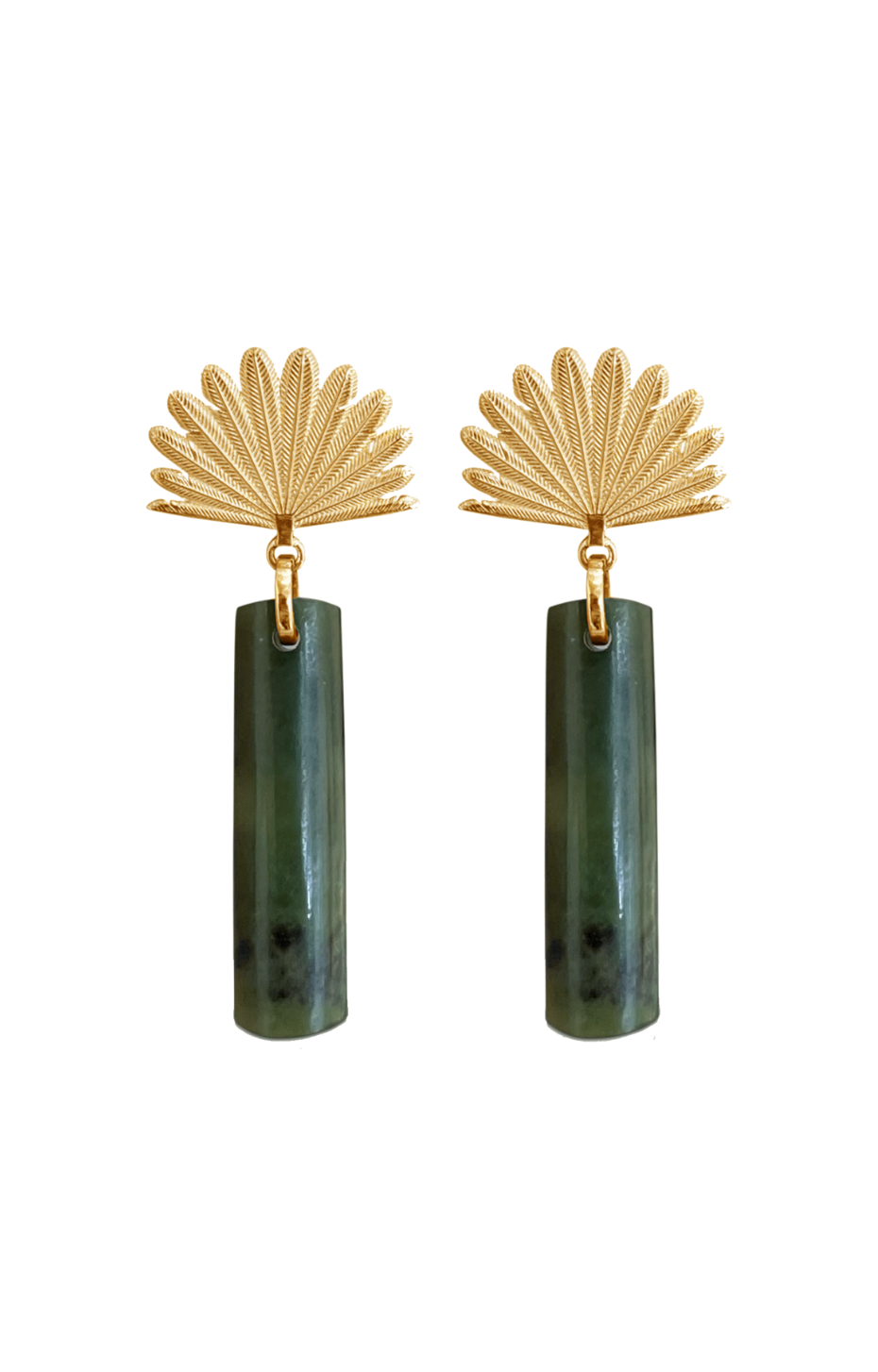 Pounamu Piwakawaka Drop Earring