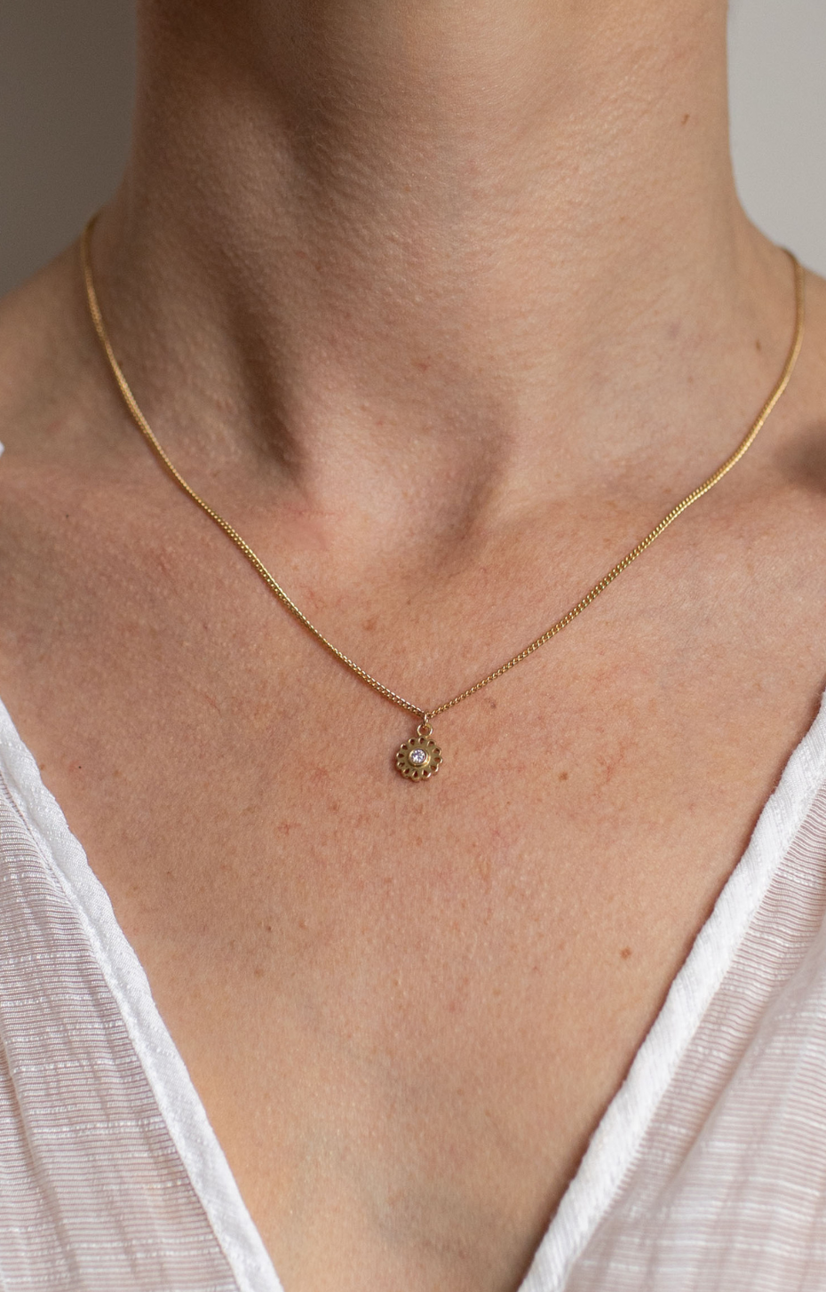 Lotus Diamond Pendant
