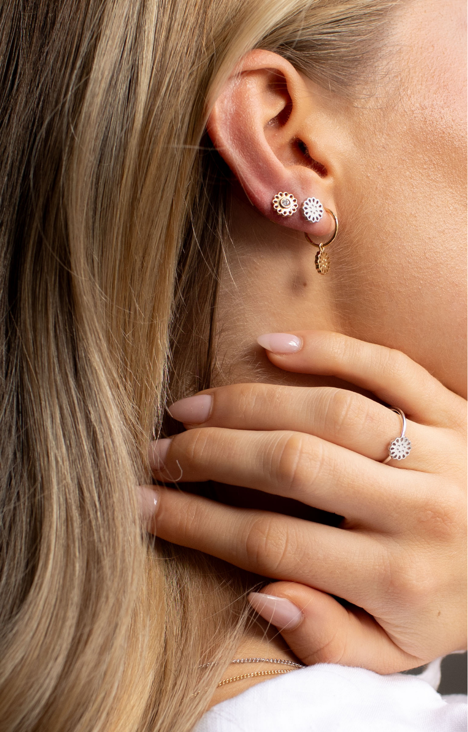 Lotus Diamond Studs