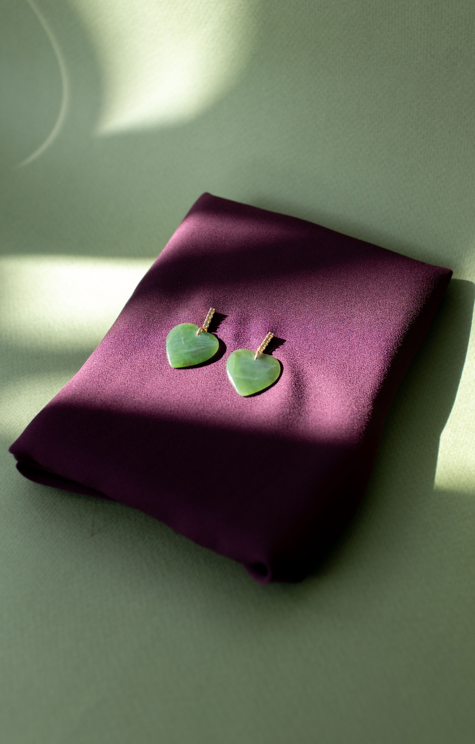 Rocked Pounamu Manawa Earrings
