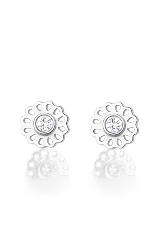 Lotus Diamond Studs