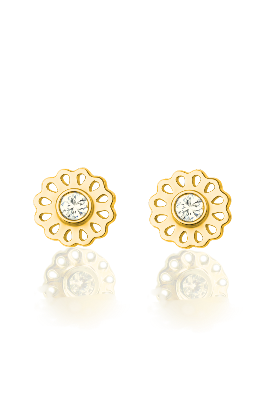 Lotus Diamond Studs