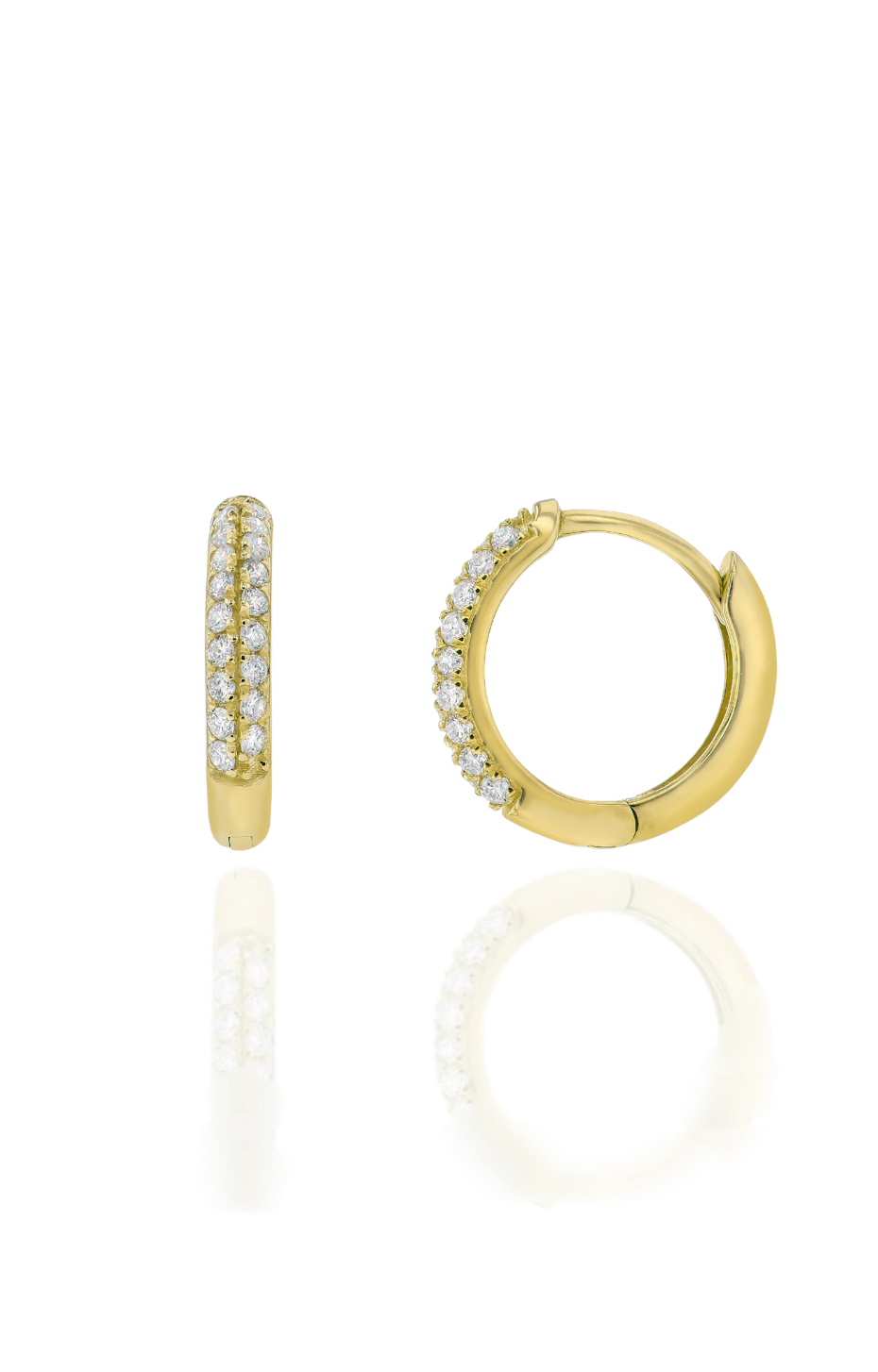 Essential Double Band Diamond Huggies