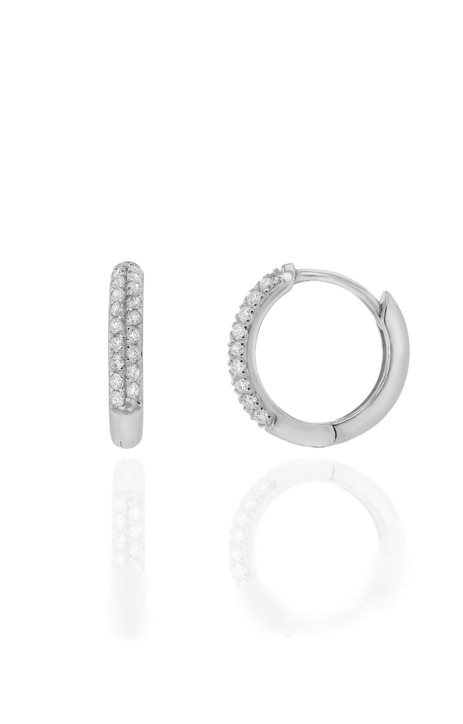 Essential Double Band Diamond Huggies