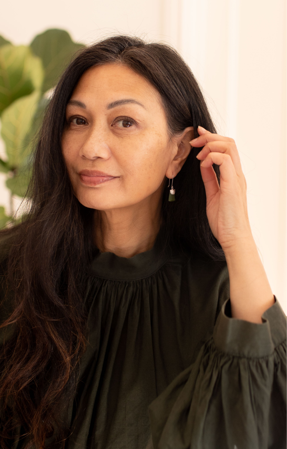 Feather Capped Toki Earrings