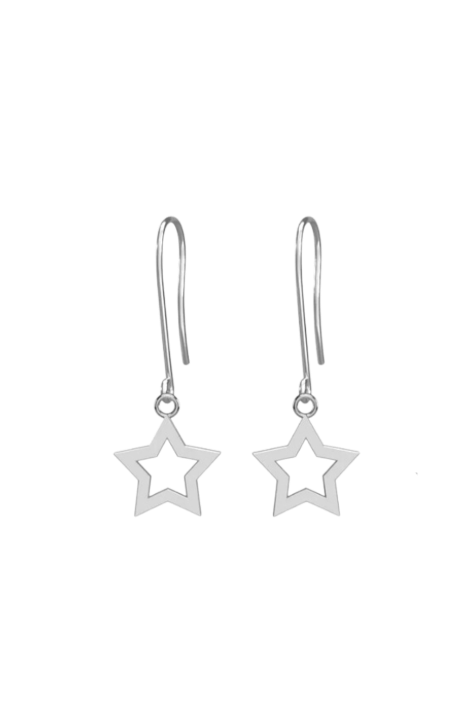 Open Star Hook Earrings
