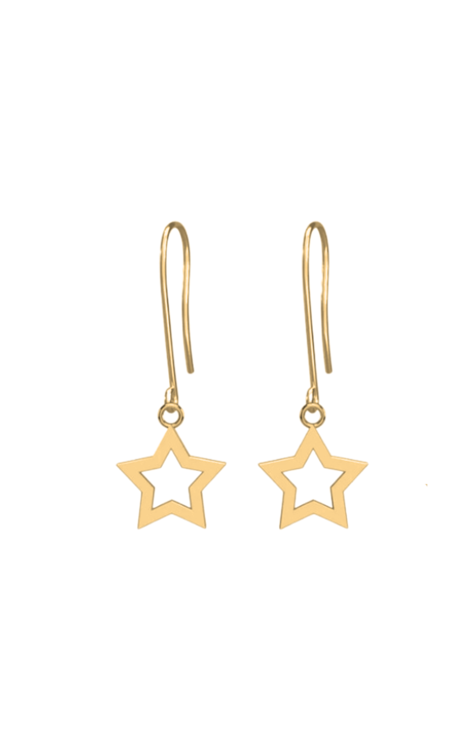 Open Star Hook Earrings