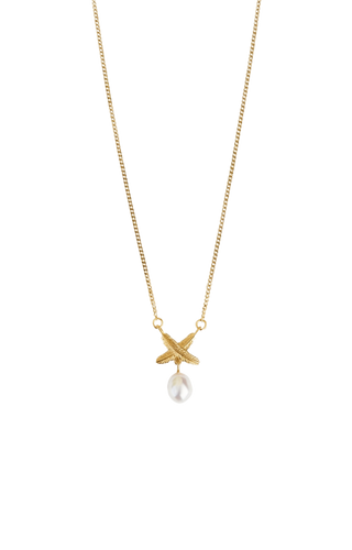 Feather Kisses Pearl Pendant