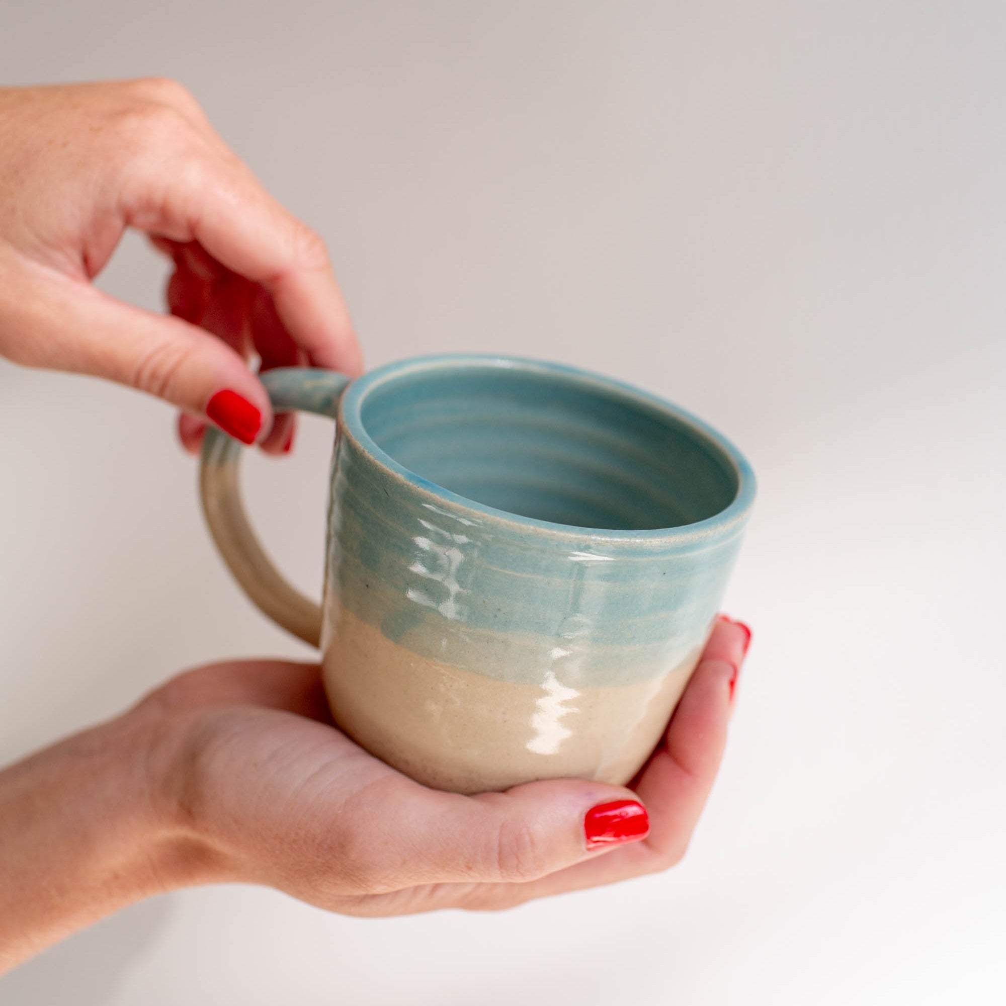 Ceramic Feather Kiss Mug