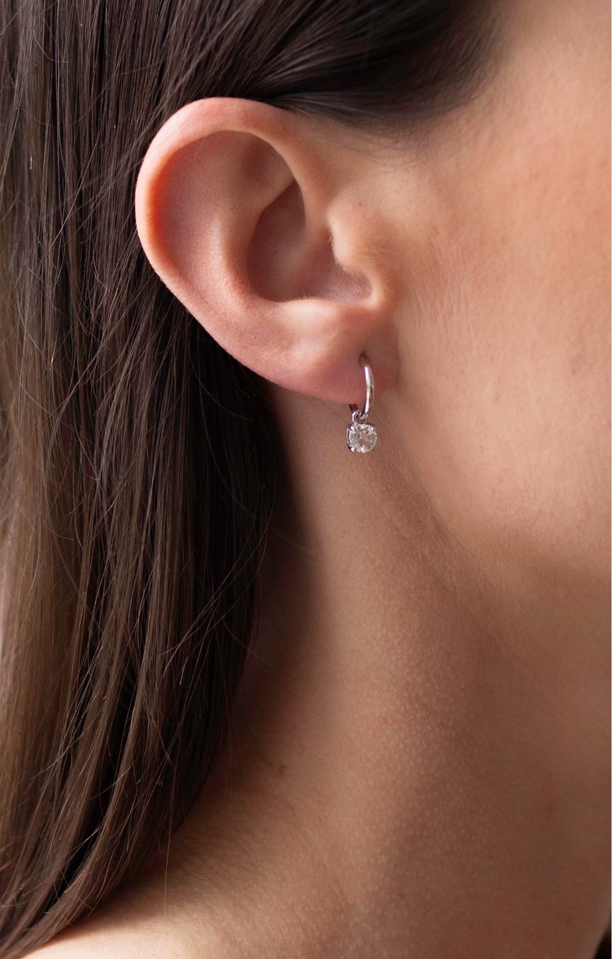 Essential Round Gemstone Huggies
