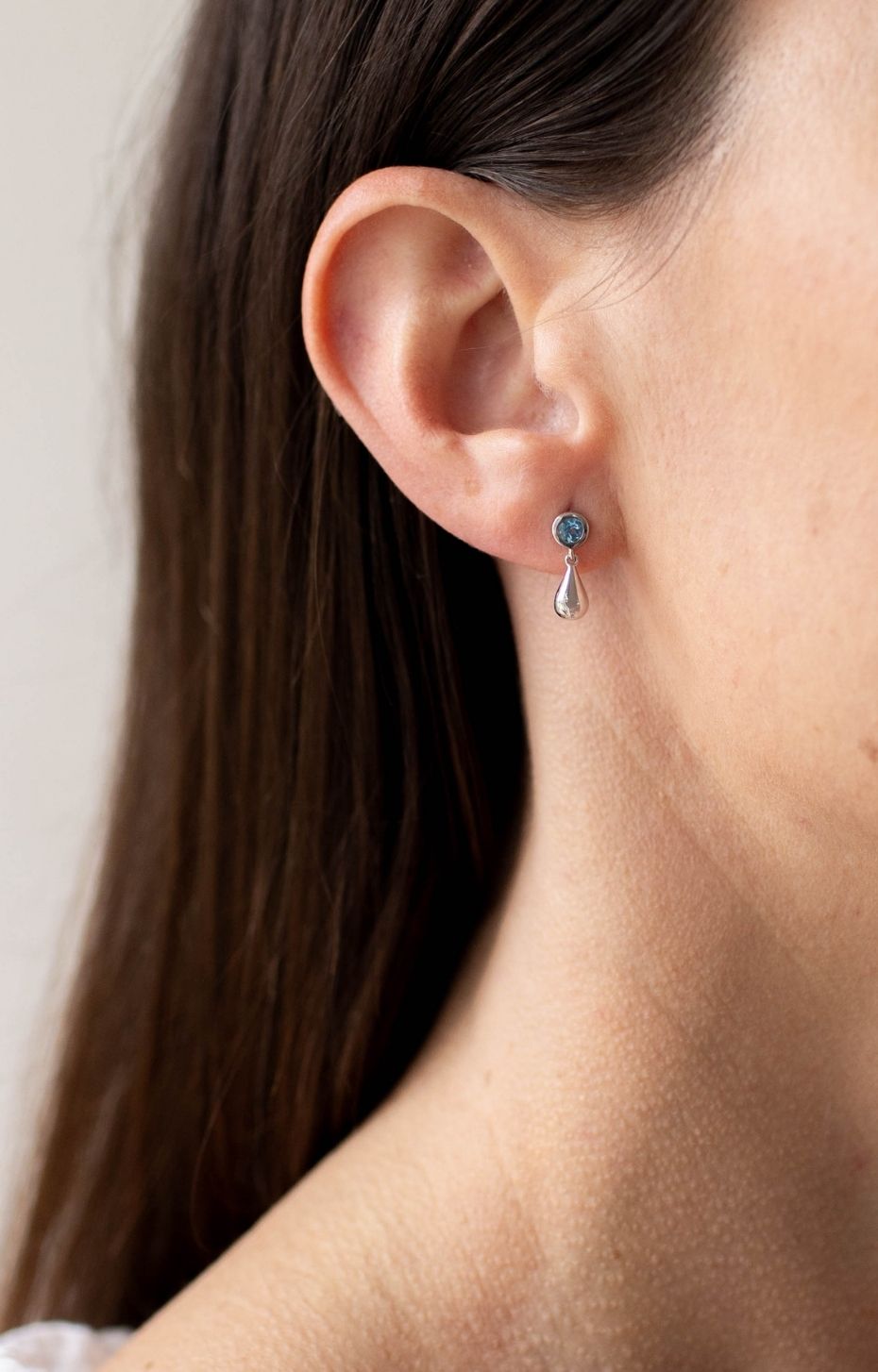 Droplet Topaz Studs