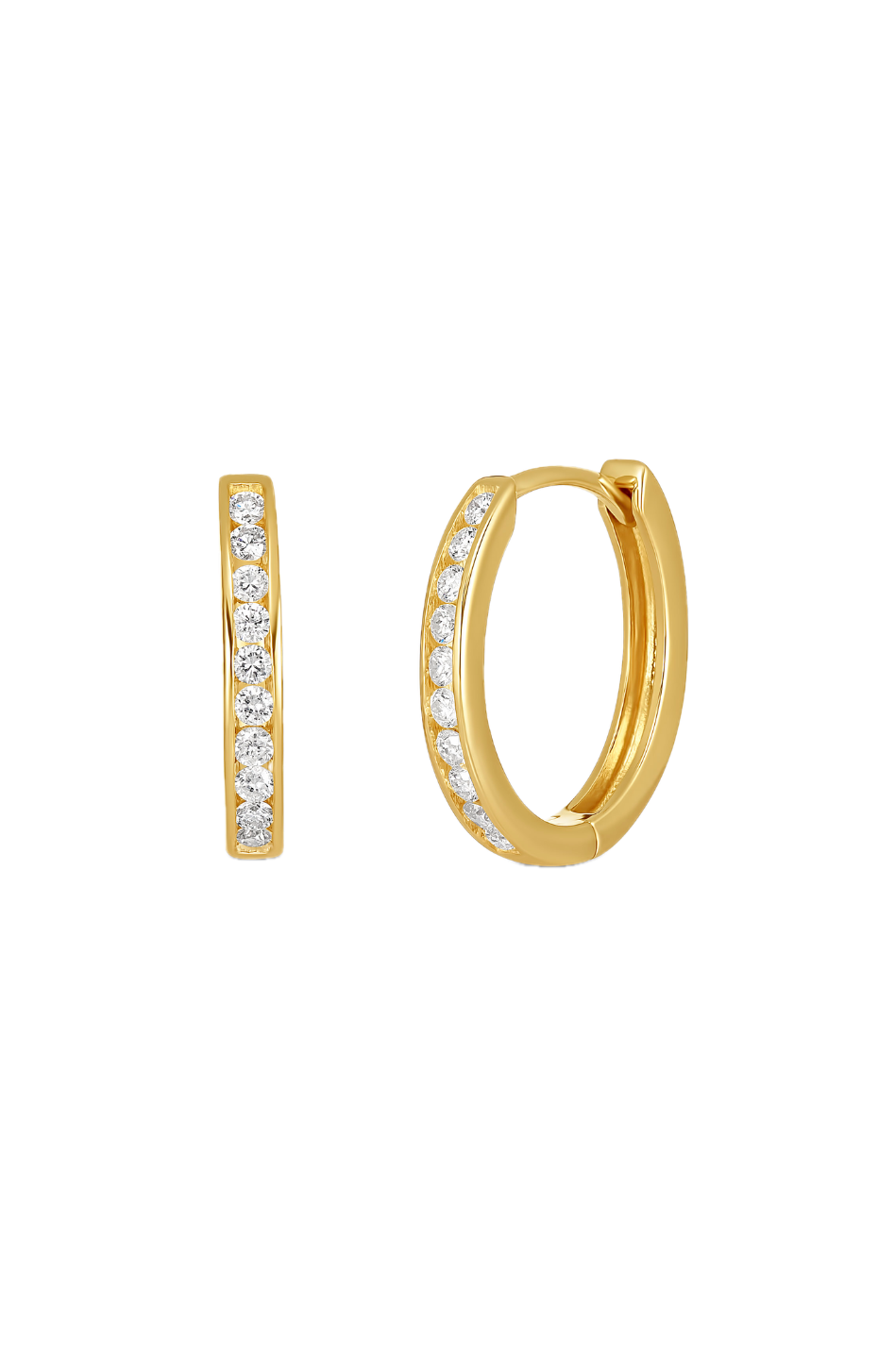 Essential Oval Diamond Huggies