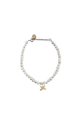 Mini Feather Kisses Pearl Bracelet