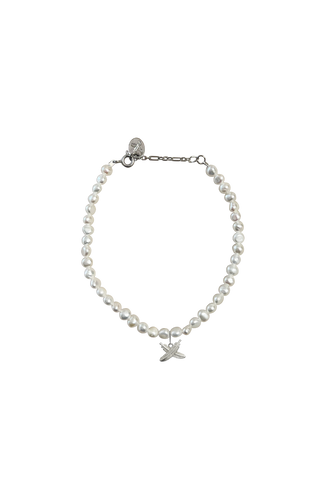 Mini Feather Kisses Pearl Bracelet