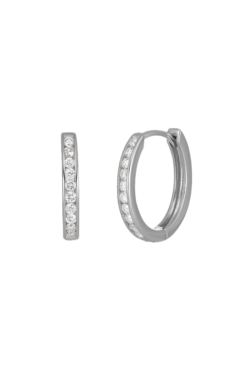 Essential Oval Diamond Huggies