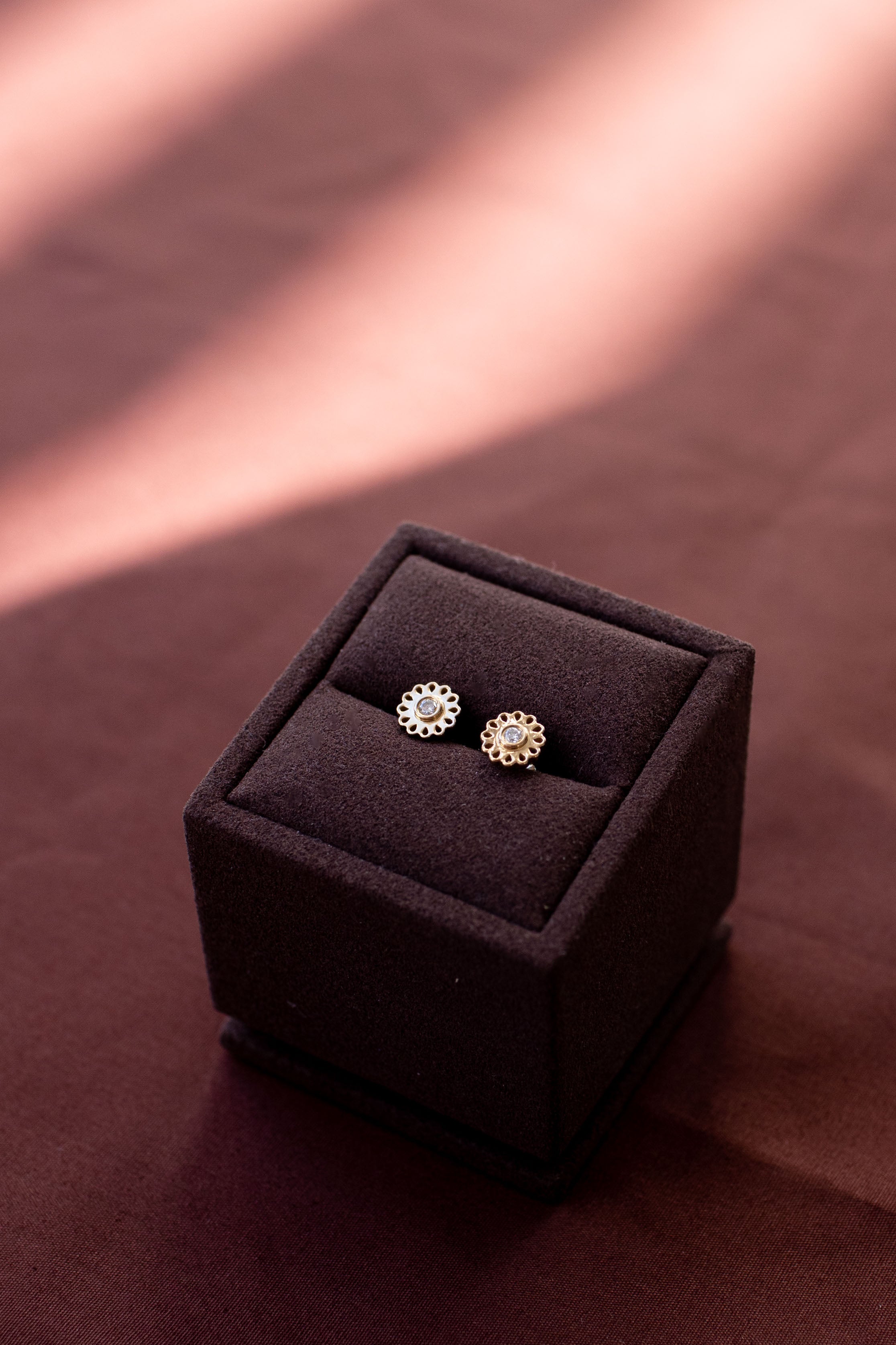 Lotus Diamond Studs