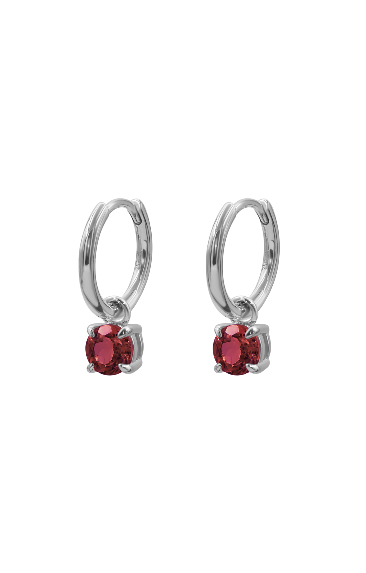 Essential Round Gemstone Huggies