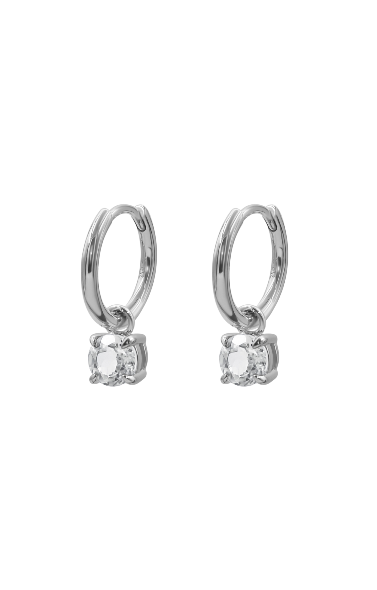Essential Round Gemstone Huggies