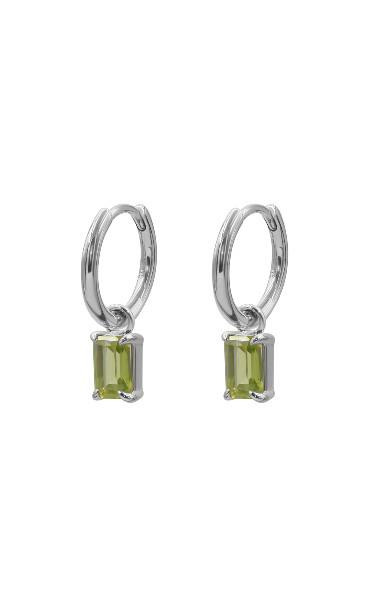 Essential Baguette Gemstone Huggies