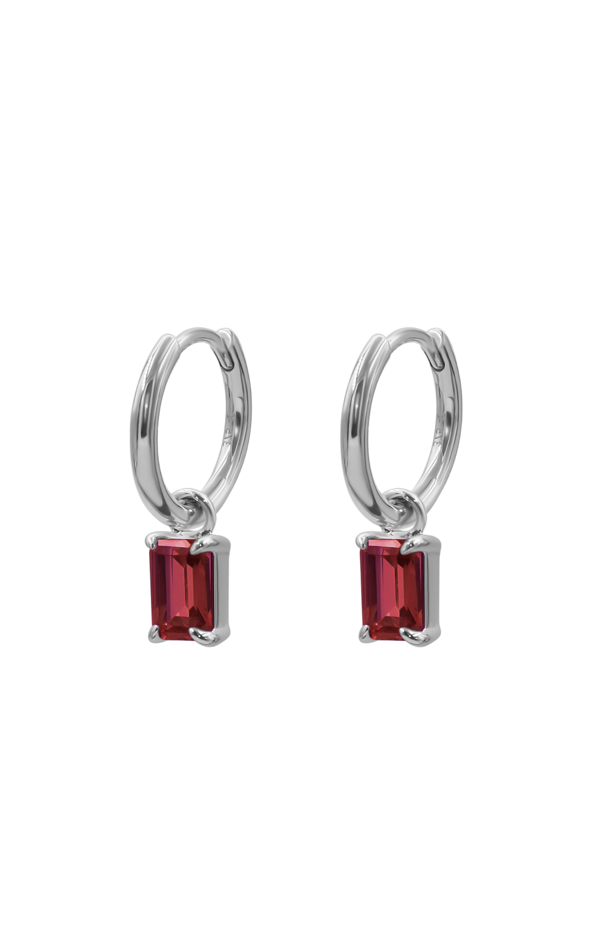 Essential Baguette Gemstone Huggies