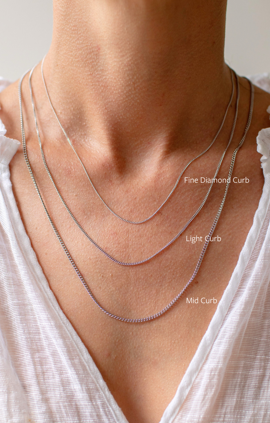 Fine Diamond Curb Chain