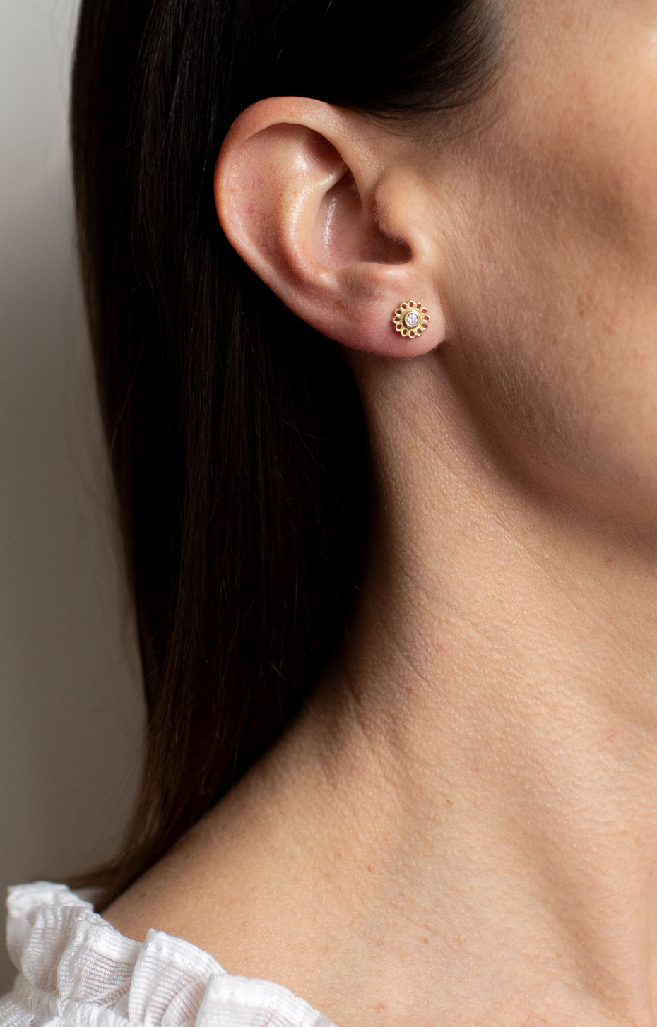 Lotus Diamond Studs