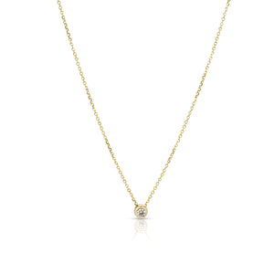 Essential Mini Bezel Diamond Necklace