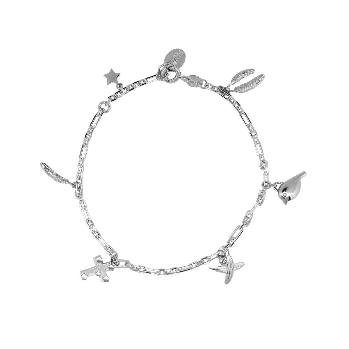 Petite Feather Kisses Charm