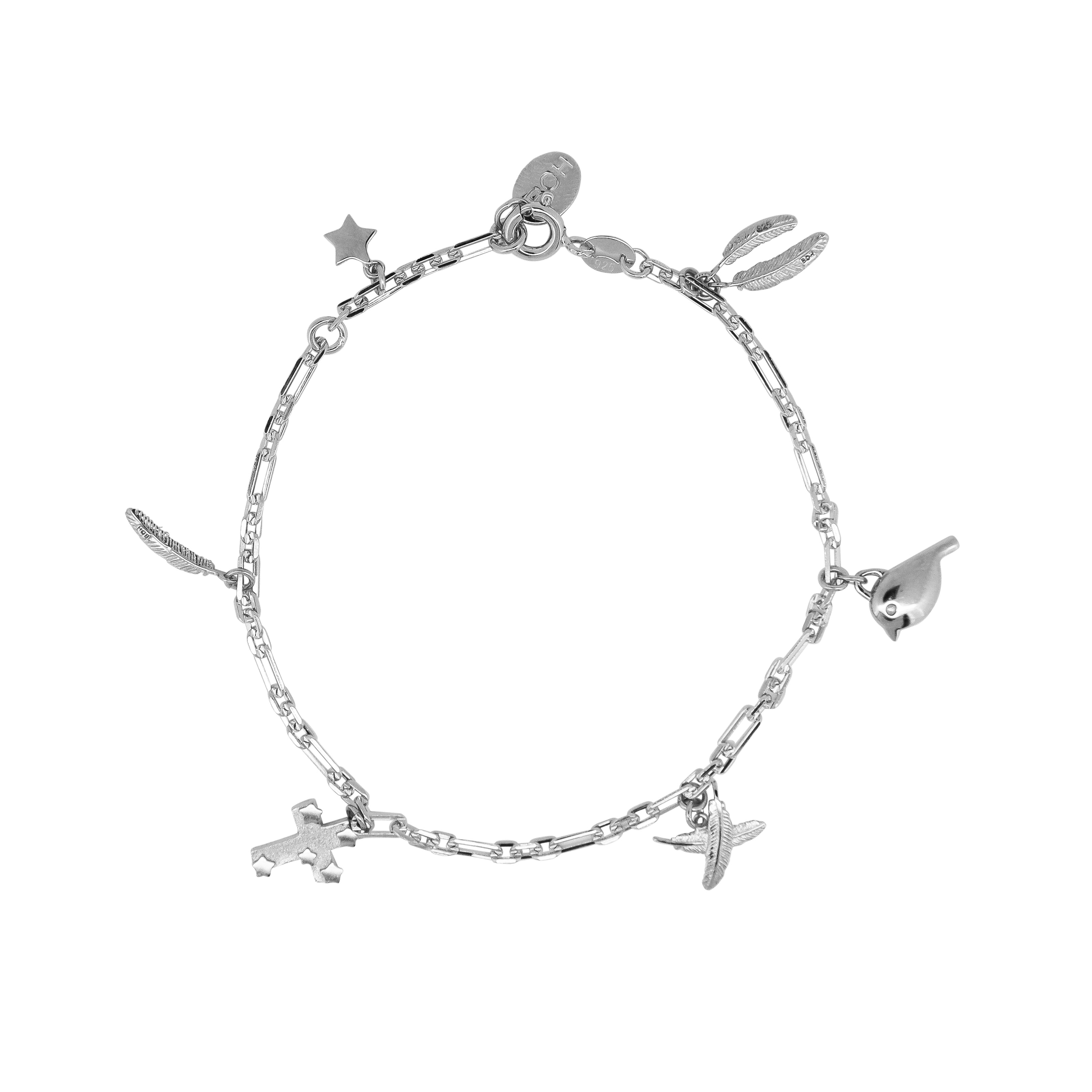 Petite Feather Kisses Charm