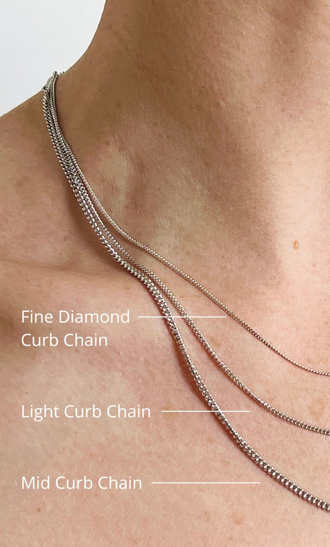 Fine Diamond Curb Chain