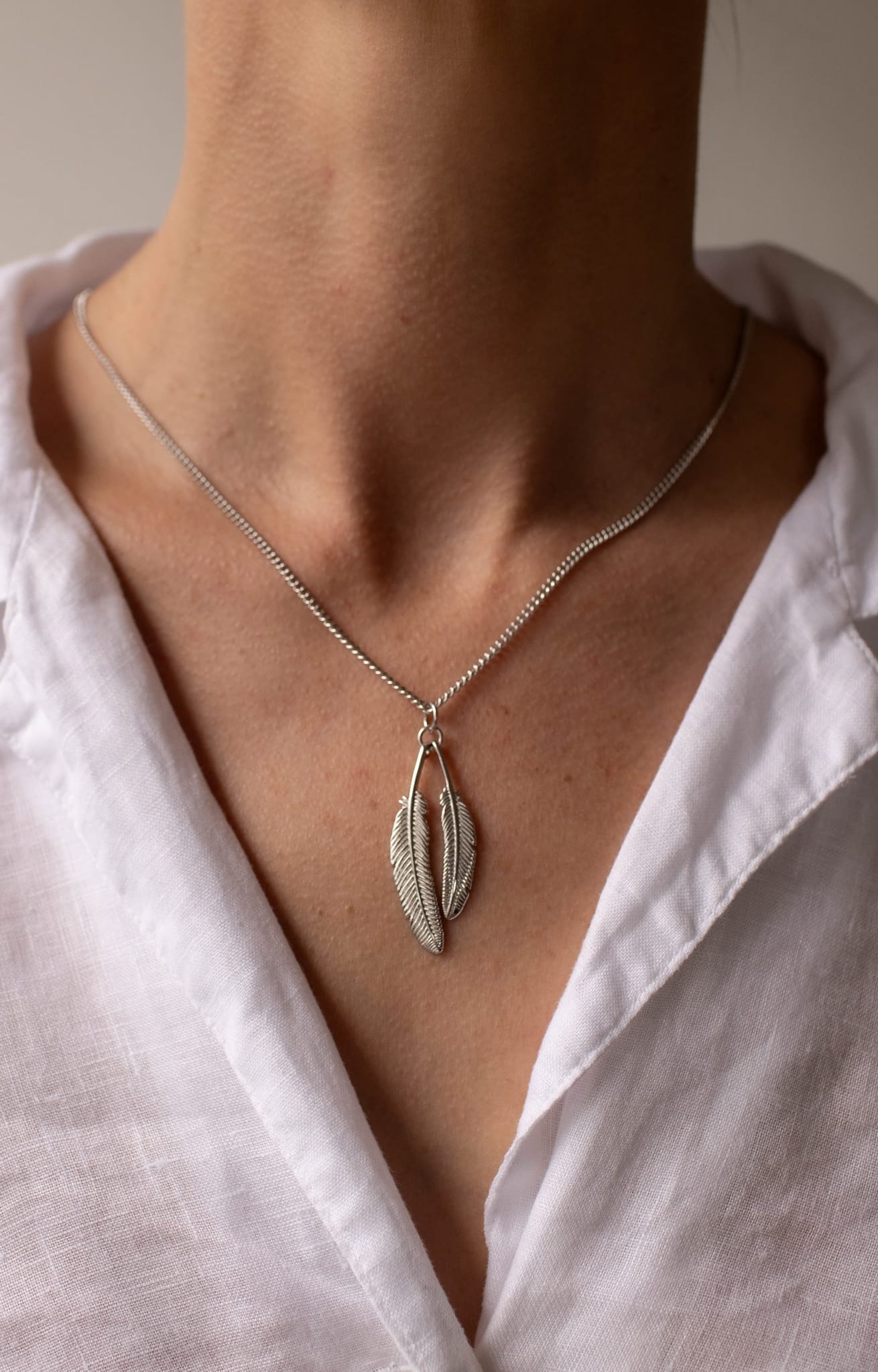 Duo Miromiro Feather Pendant