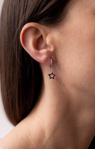 Open Star Hook Earrings