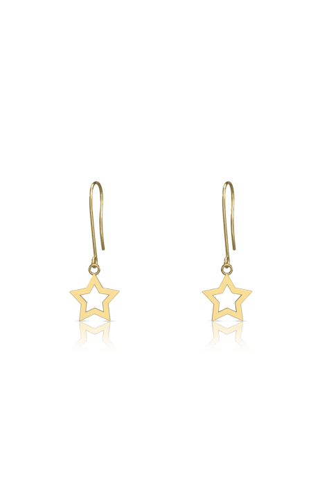 Open Star Hook Earrings