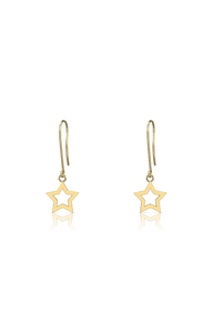 Open Star Hook Earrings