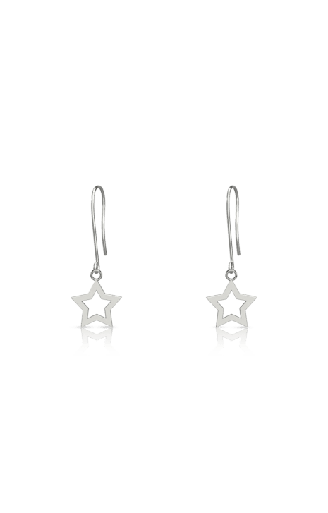 Open Star Hook Earrings