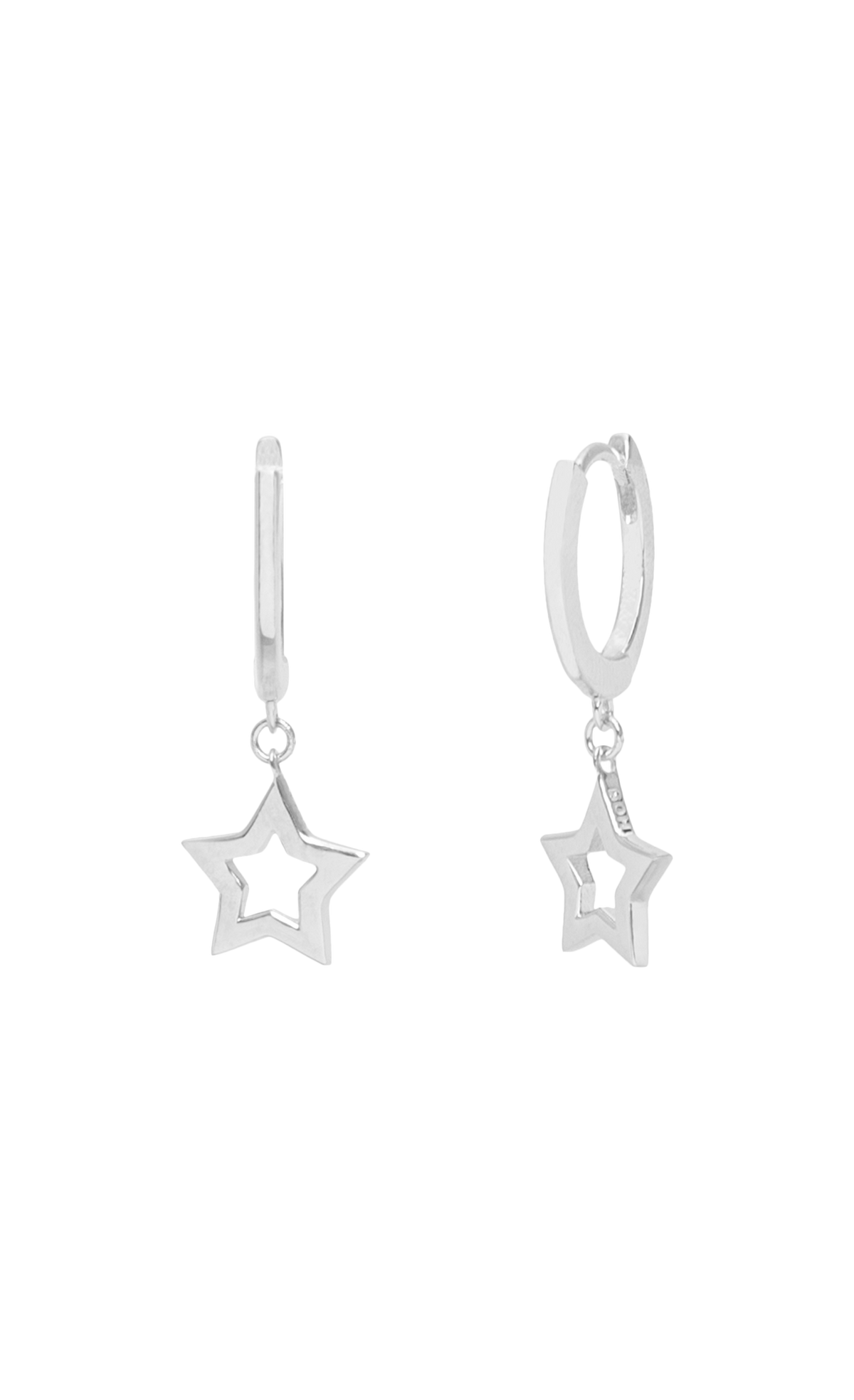 Super Star Huggie Silver | Star Jewellery | Boh Runga Jewellery