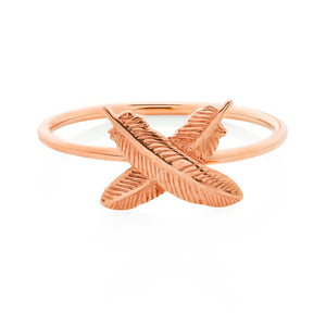 Boh Runga Feather Kisses Ring Rose Gold