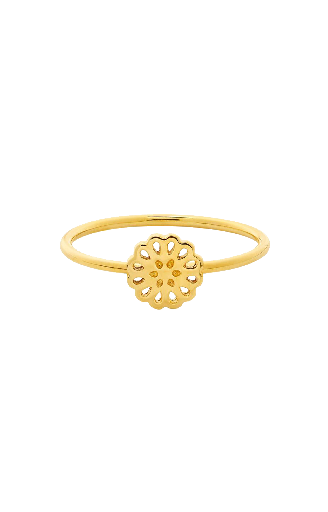 Solid Gold Lotus Ring