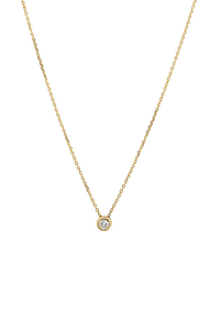 Essential Mini Bezel Diamond Necklace