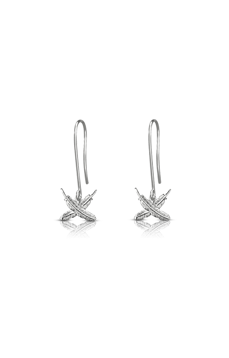 Petite Feather Kisses Hook Earrings