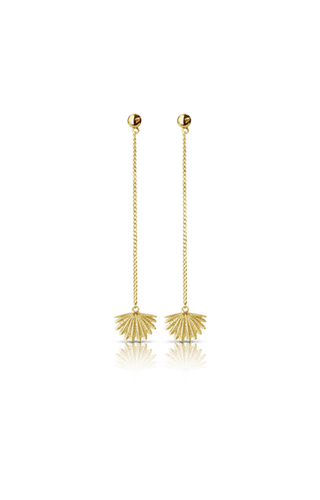 Mini Fan Tail Drop Earrings