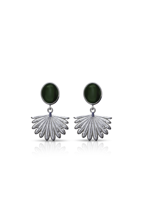 Pounamu Pīwakawaka Earrings