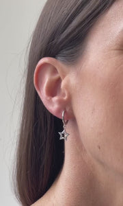 Open Star Hook Earrings