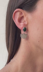 Pounamu Pīwakawaka Earrings