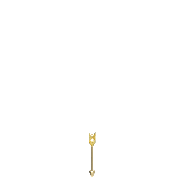 Gold Plated Arrow Pendant Charm