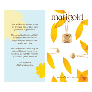 Boh Runga Jewellery Marigold Story Card 